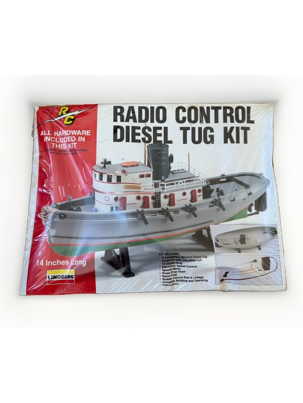NEW Sealed 1991 Lindberg Radio Control RC Diesel Tug 1:32 Kit 70817 DAMAGED BOX